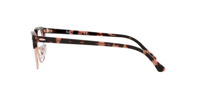Brillen Ray-Ban Clubmaster RX 5154 (8118) - RB 5154 8118 farbe pink havana form quadratisch gläser demo lens