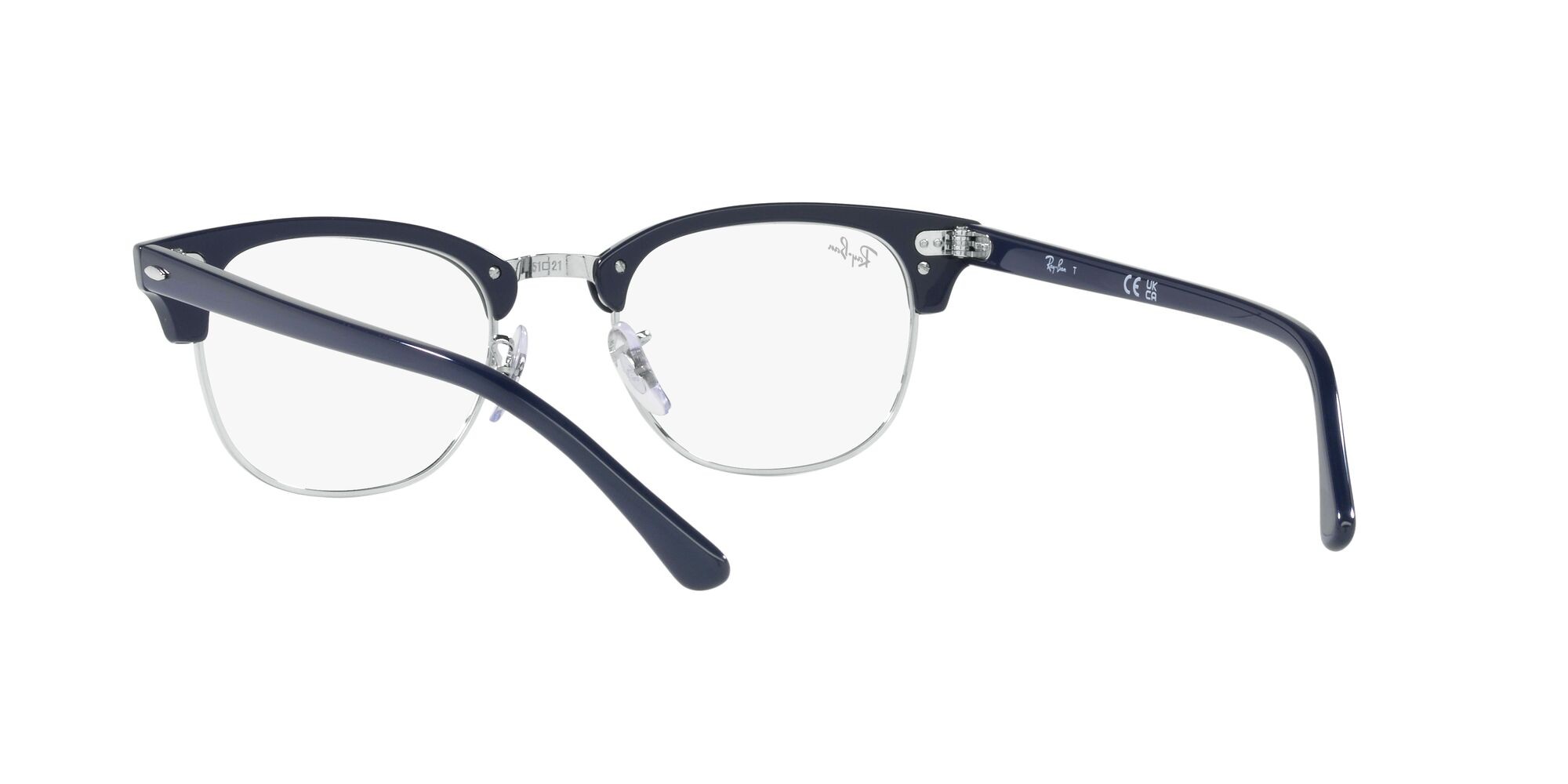 Brillen Ray-Ban Clubmaster RX 5154 (8231) - RB 5154 8231 farbe blu su argento form quadratisch gläser lente demo