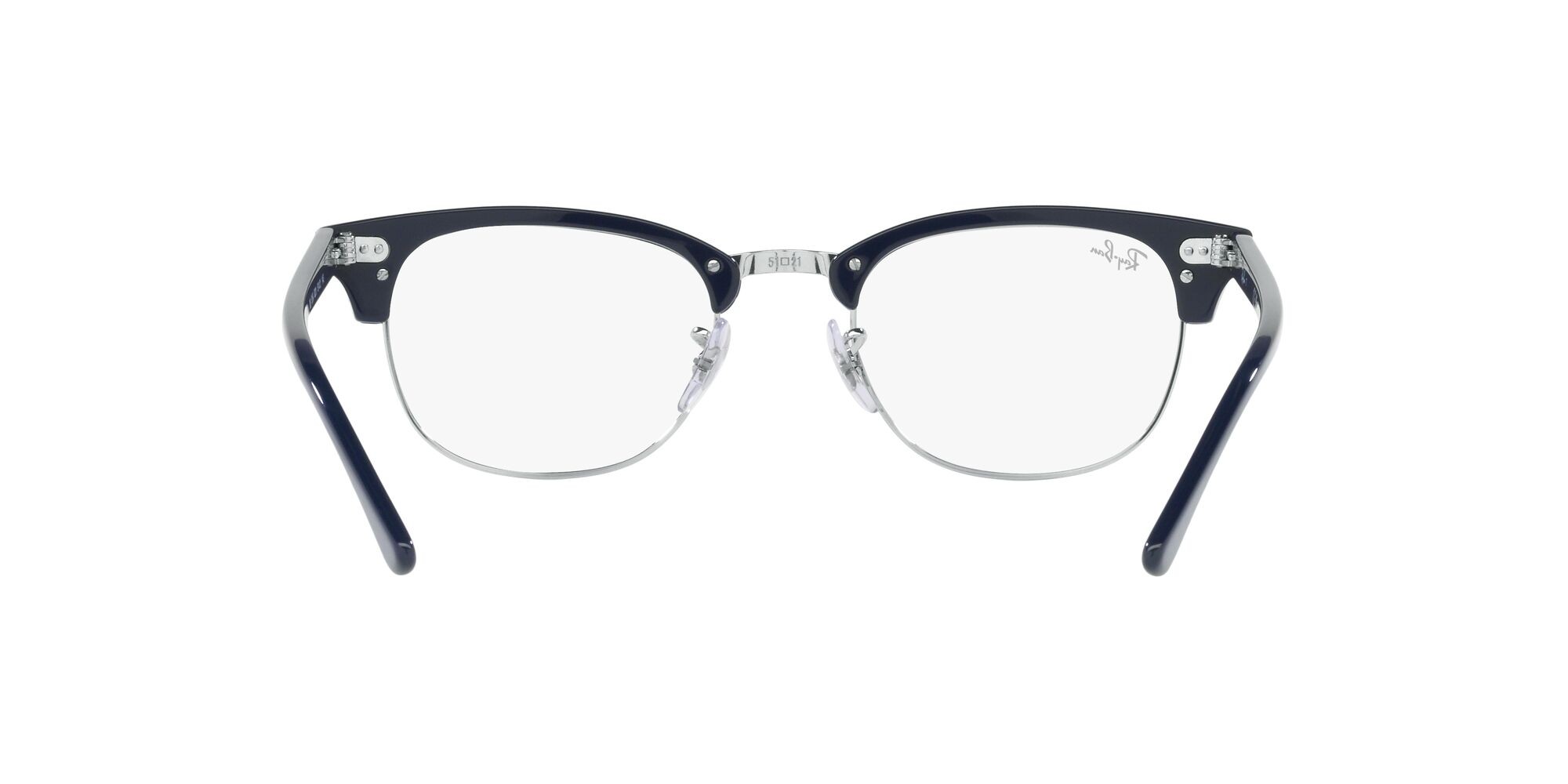 Brillen Ray-Ban Clubmaster RX 5154 (8231) - RB 5154 8231 farbe blu su argento form quadratisch gläser lente demo