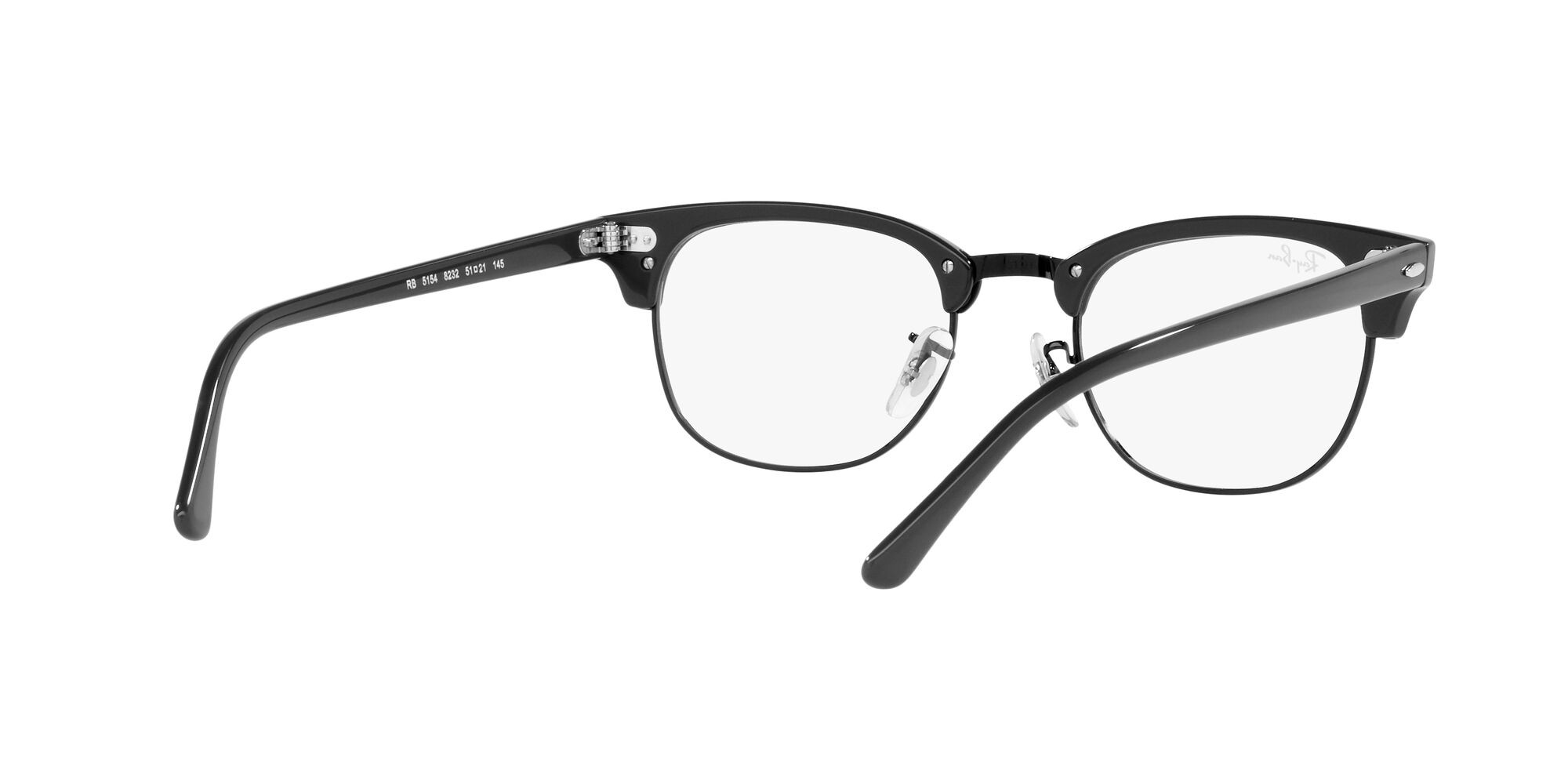 Eyeglasses Ray-Ban Clubmaster RX 5154 (8232) - RB 5154 8232 color green on arista shape square lenses lente demo