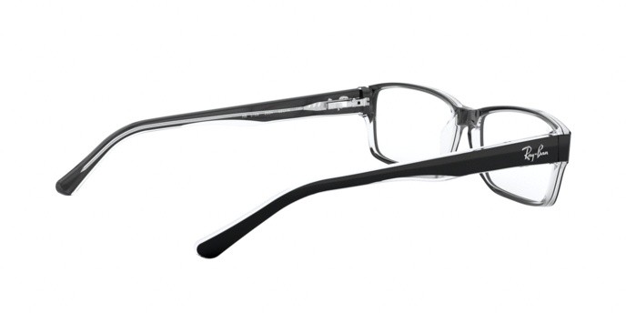 Occhiali da vista Ray-Ban RX 5169 (2034) - RB 5169 2034 colore top black on transparent forma rettangolare lenti demo lens