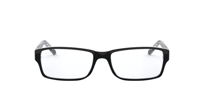 Occhiali da vista Ray-Ban RX 5169 (2034) - RB 5169 2034 colore top black on transparent forma rettangolare lenti demo lens