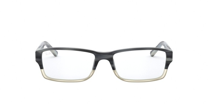 Occhiali da vista Ray-Ban RX 5169 (5540) - RB 5169 5540 colore grey horn grad trasp grey forma rettangolare lenti demo lens