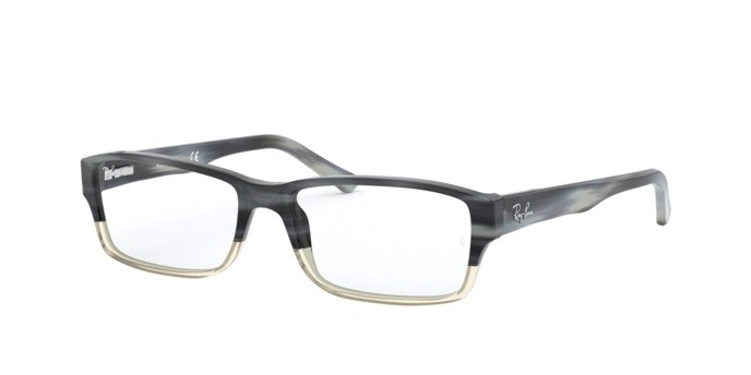 Occhiali da vista Ray-Ban RX 5169 (5540) - RB 5169 5540 colore grey horn grad trasp grey forma rettangolare lenti demo lens