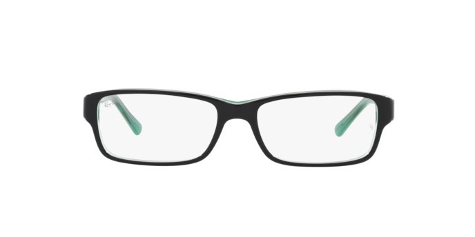 Eyeglasses Ray-Ban RX 5169 (8121) - RB 5169 8121 color black on trasparent green shape rectangle lenses demo lens