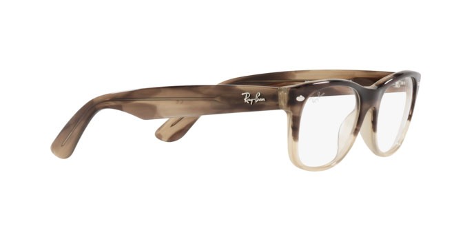Eyeglasses Ray-Ban New Wayfarer RX 5184 (8107) - RB 5184 8107 color gradient brown havana shape square lenses demo lens