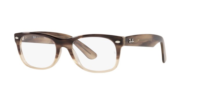 Eyeglasses Ray-Ban New Wayfarer RX 5184 (8107) - RB 5184 8107 color gradient brown havana shape square lenses demo lens