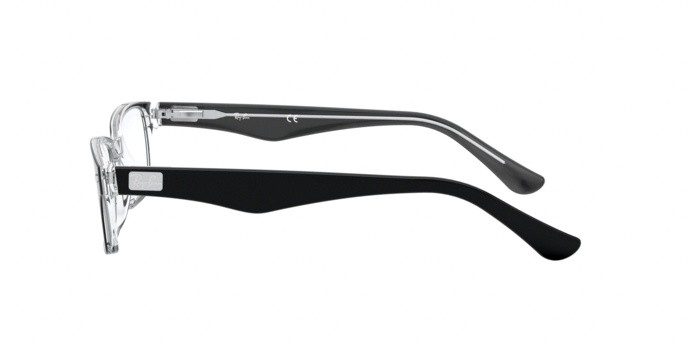Occhiali da vista Ray-Ban RX 5206 (2034) - RB 5206 2034 colore top black on transparent forma rettangolare lenti demo lens