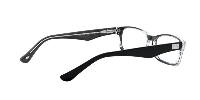 Occhiali da vista Ray-Ban RX 5206 (2034) - RB 5206 2034 colore top black on transparent forma rettangolare lenti demo lens