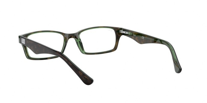 Brillen Ray-Ban RX 5206 (2445) - RB 5206 2445 farbe havana/green form rechteckig gläser demo lens