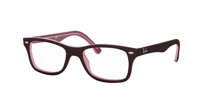 Eyeglasses Ray-Ban RX 5228 (2126) - RB 5228 2126 color brown/pink shape square lenses demo lens