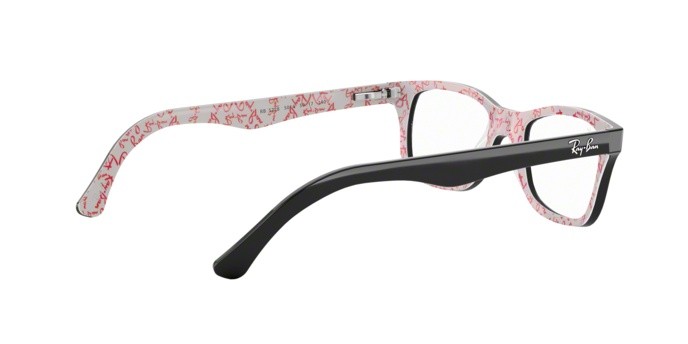 Brillen Ray-Ban RX 5228 (5014) - RB 5228 5014 farbe top black on texture white form quadratisch gläser demo lens