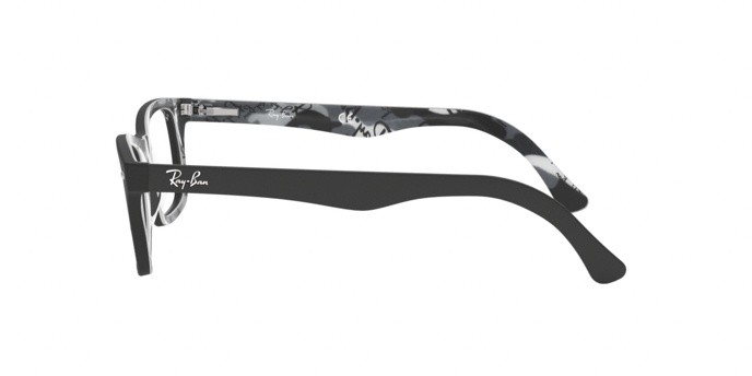 Eyeglasses Ray-Ban RX 5228 (5405) - RB 5228 5405 color top mat black on tex camuflage shape square lenses demo lens
