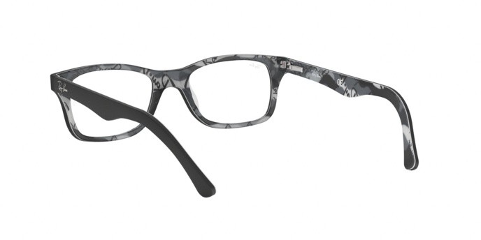 Eyeglasses Ray-Ban RX 5228 (5405) - RB 5228 5405 color top mat black on tex camuflage shape square lenses demo lens