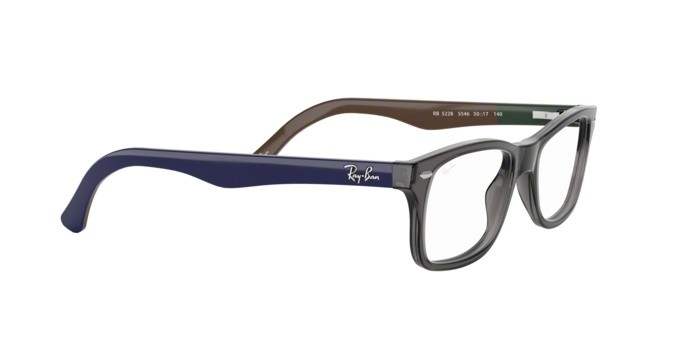 Eyeglasses Ray-Ban RX 5228 (5546) - RB 5228 5546 color grey shape square lenses demo lens