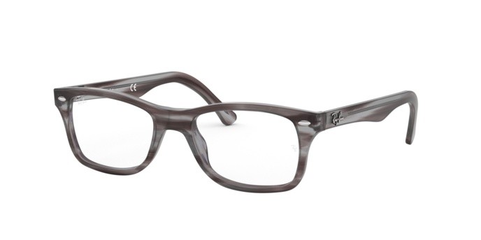 Brillen Ray-Ban RX 5228 (8055) - RB 5228 8055 farbe striped grey form quadratisch gläser demo lens