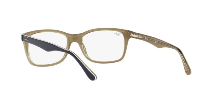 Brillen Ray-Ban RX 5228 (8119) - RB 5228 8119 farbe blu on trasparent light brown form quadratisch gläser demo lens