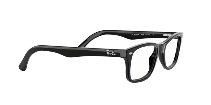 Occhiali da vista Ray-Ban RX 5228F (2000) - RB 5228F 2000 colore shiny black forma quadrato lenti demo lens