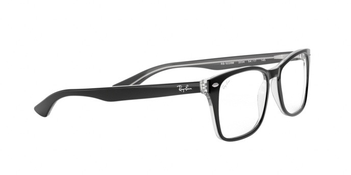 Occhiali da vista Ray-Ban RX 5228M (2034) - RB 5228M 2034 colore trasparent on top black forma quadrato lenti demo lens
