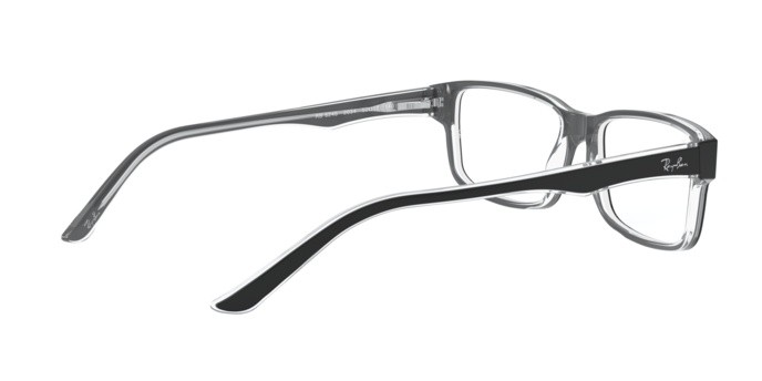 Occhiali da vista Ray-Ban RX 5245 (2034) - RB 5245 2034 colore top black on transparent forma quadrato lenti demo lens