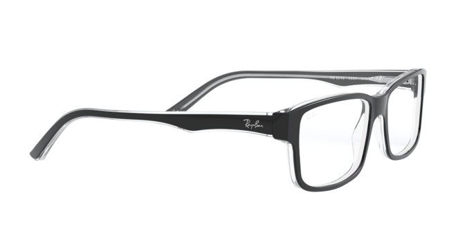 Occhiali da vista Ray-Ban RX 5245 (2034) - RB 5245 2034 colore top black on transparent forma quadrato lenti demo lens