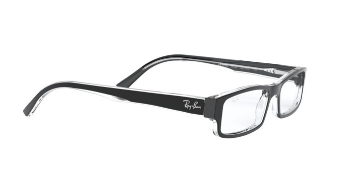 Brillen Ray-Ban RX 5246 (2034) - RB 5246 2034 farbe top black on transparent form rechteckig gläser demo lens