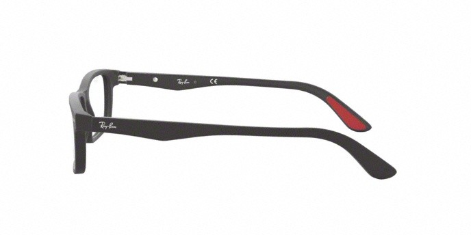 Eyeglasses Ray-Ban RX 5277 (2077) - RB 5277 2077 color sandblasted black shape rectangle lenses demo lens