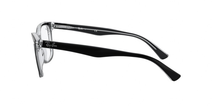 Occhiali da vista Ray-Ban RX 5285 (2034) - RB 5285 2034 colore top black on transparent forma quadrato lenti demo lens