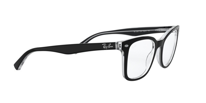 Occhiali da vista Ray-Ban RX 5285 (2034) - RB 5285 2034 colore top black on transparent forma quadrato lenti demo lens