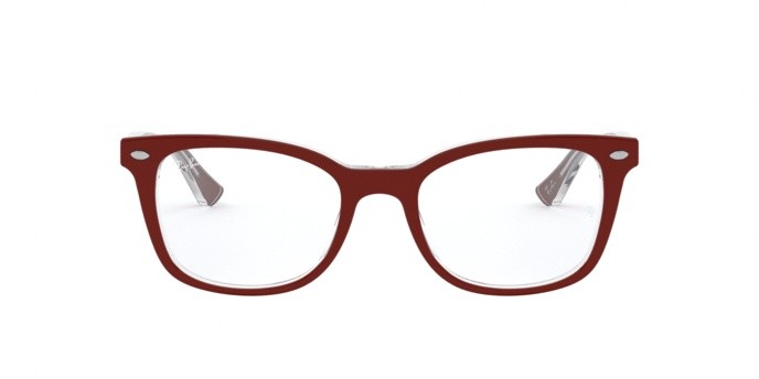 Occhiali da vista Ray-Ban RX 5285 (5738) - RB 5285 5738 colore top bordeaux on trasparent forma quadrato lenti demo lens