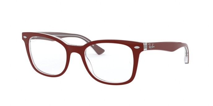 Occhiali da vista Ray-Ban RX 5285 (5738) - RB 5285 5738 colore top bordeaux on trasparent forma quadrato lenti demo lens