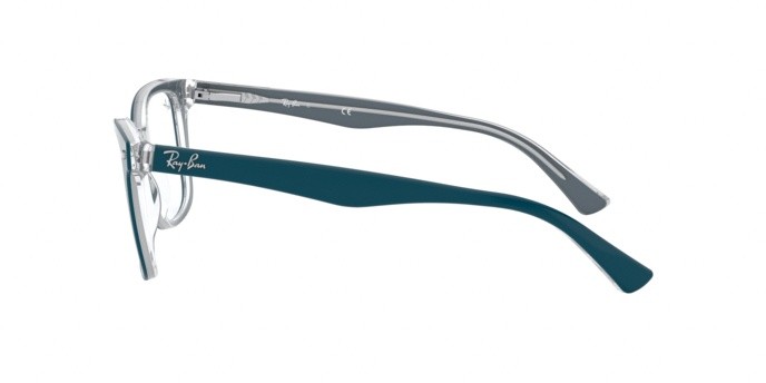 Occhiali da vista Ray-Ban RX 5285 (5763) - RB 5285 5763 colore top turquoise on trasparent forma quadrato lenti demo lens