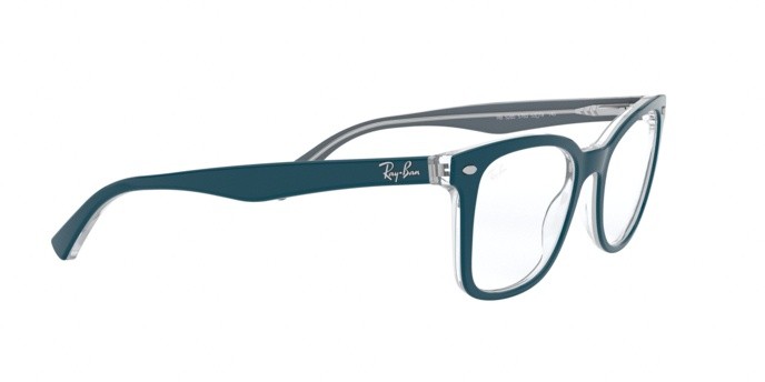 Occhiali da vista Ray-Ban RX 5285 (5763) - RB 5285 5763 colore top turquoise on trasparent forma quadrato lenti demo lens
