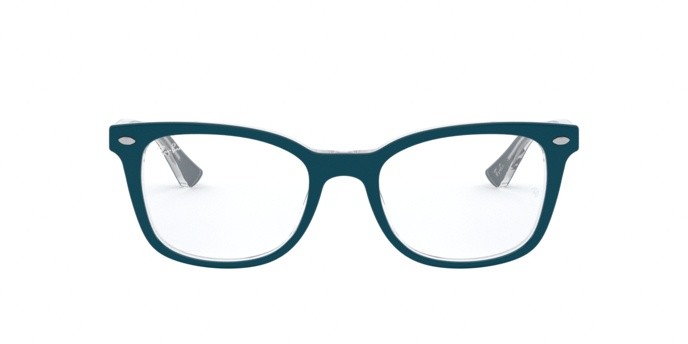 Occhiali da vista Ray-Ban RX 5285 (5763) - RB 5285 5763 colore top turquoise on trasparent forma quadrato lenti demo lens