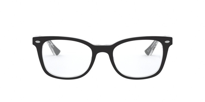 Brillen Ray-Ban RX 5285 (5764) - RB 5285 5764 farbe top grey on trasparent form quadratisch gläser demo lens