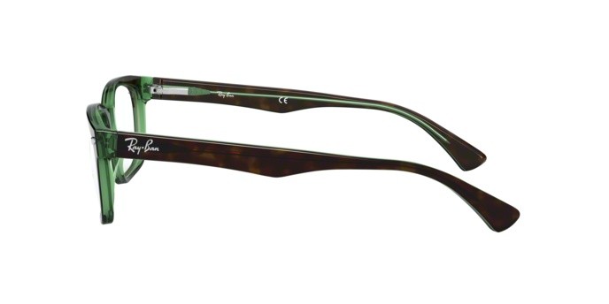 Brillen Ray-Ban RX 5286 (2383) - RB 5286 2383 farbe top havana on green transp. form quadratisch gläser demo lens