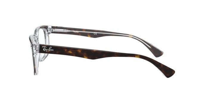 Occhiali da vista Ray-Ban RX 5286 (5082) - RB 5286 5082 colore top havana on transparent forma quadrato lenti demo lens