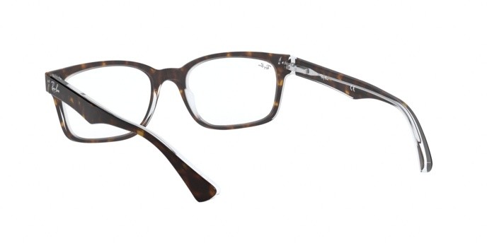 Occhiali da vista Ray-Ban RX 5286 (5082) - RB 5286 5082 colore top havana on transparent forma quadrato lenti demo lens