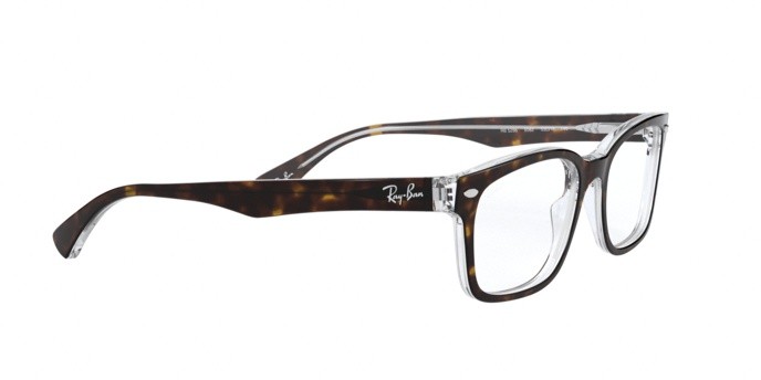 Occhiali da vista Ray-Ban RX 5286 (5082) - RB 5286 5082 colore top havana on transparent forma quadrato lenti demo lens