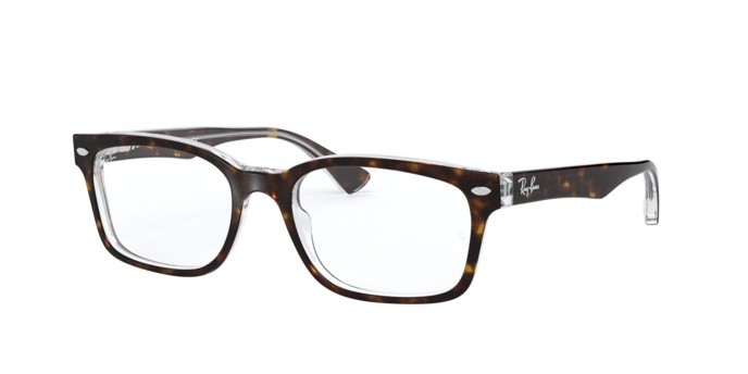 Occhiali da vista Ray-Ban RX 5286 (5082) - RB 5286 5082 colore top havana on transparent forma quadrato lenti demo lens
