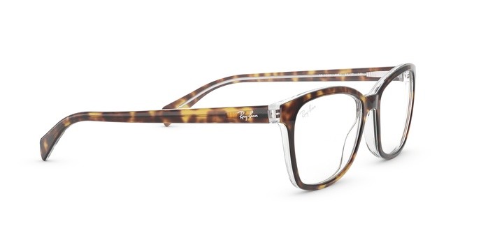 Occhiali da vista Ray-Ban RX 5362 (5082) - RB 5362 5082 colore top havana on transparent forma quadrato lenti demo lens