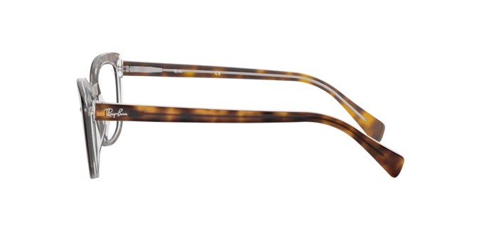 Brillen Ray-Ban RX 5366 (5082) - RB 5366 5082 farbe top havana on transparent form cat-eye gläser demo lens