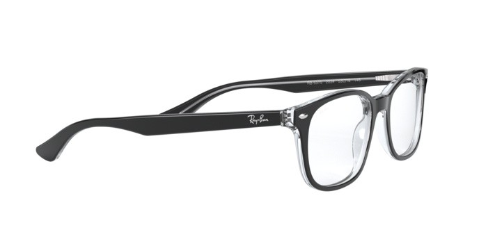 Occhiali da vista Ray-Ban RX 5375 (2034) - RB 5375 2034 colore top black on transparent forma quadrato lenti demo lens