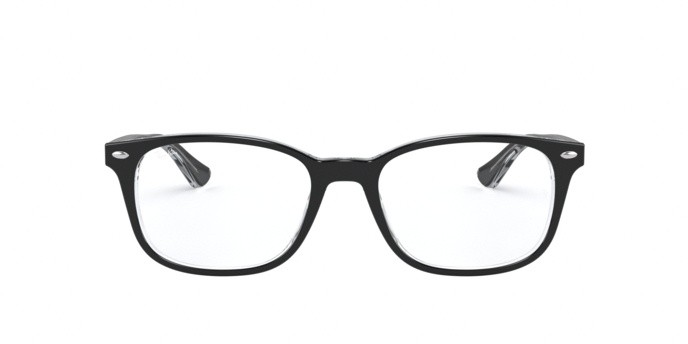 Occhiali da vista Ray-Ban RX 5375 (2034) - RB 5375 2034 colore top black on transparent forma quadrato lenti demo lens