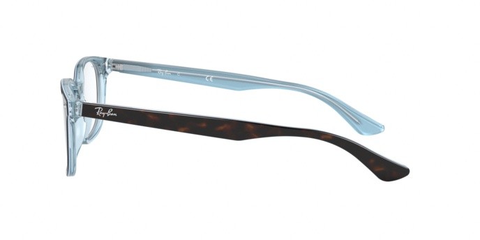 Eyeglasses Ray-Ban RX 5375 (5883) - RB 5375 5883 color top havana on light blue shape square lenses demo lens