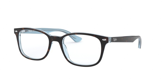 Eyeglasses Ray-Ban RX 5375 (5883) - RB 5375 5883 color top havana on light blue shape square lenses demo lens