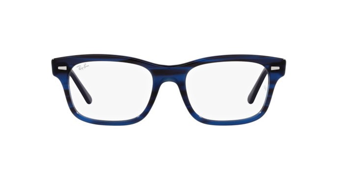 Brillen Ray-Ban Mr Burbank RX 5383 (8053) - RB 5383 8053 farbe striped blue form rechteckig gläser demo lens