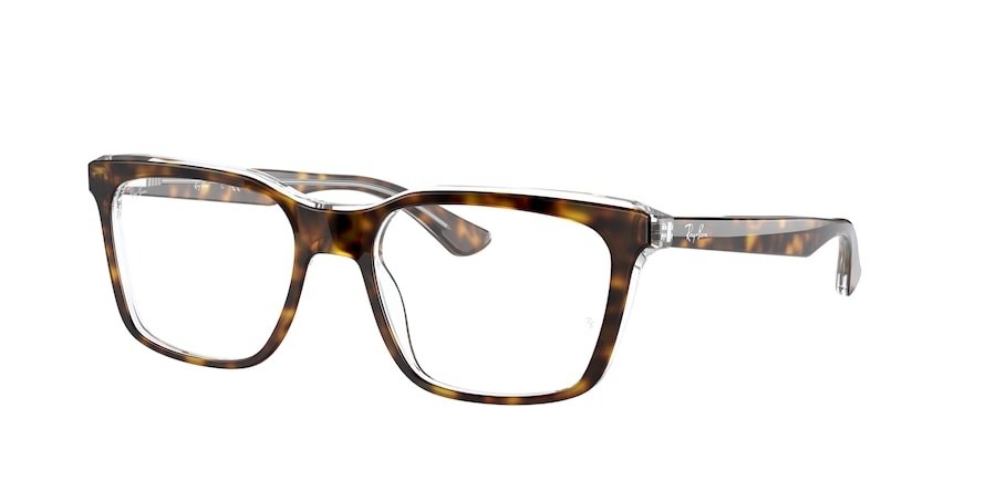 Brillen Ray-Ban RX 5391 (5082) - RB 5391 5082 farbe havana on transparent form rechteckig gläser demo lens