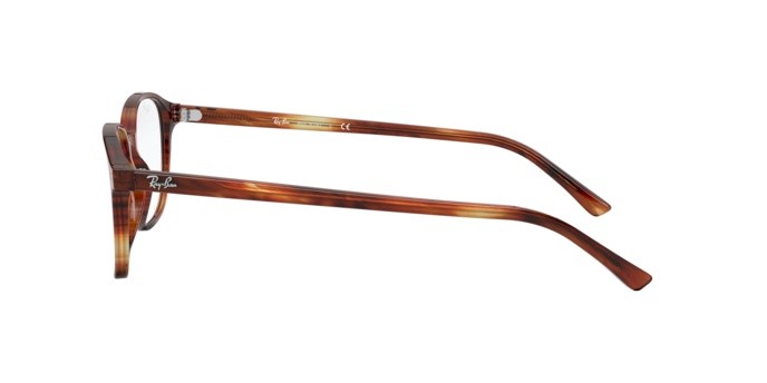 Brillen Ray-Ban Leonard RX 5393 (2144) - RB 5393 2144 farbe striped havana form quadratisch gläser demo lens