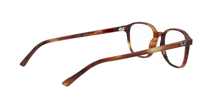 Brillen Ray-Ban Leonard RX 5393 (2144) - RB 5393 2144 farbe striped havana form quadratisch gläser demo lens